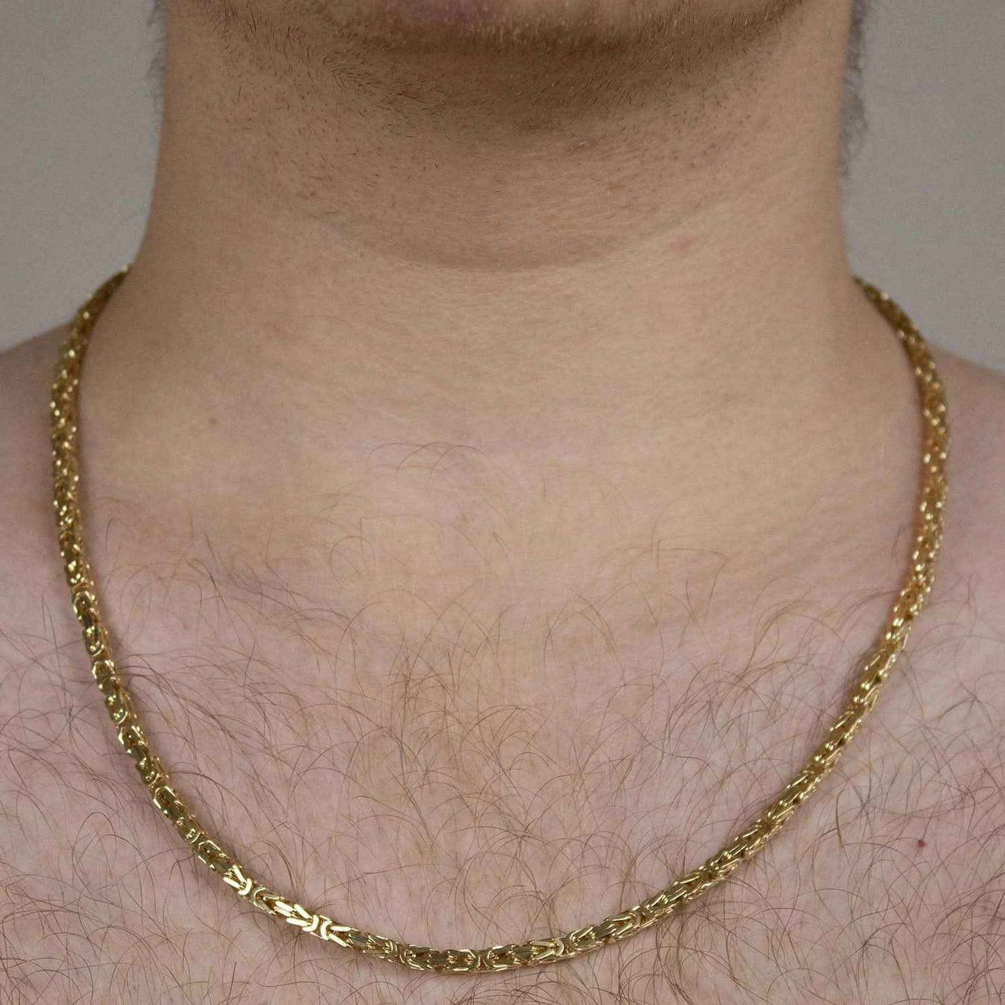 Goldkette Königskette Halskette Breite 3,0 mm massiv 585-14 Karat Gold