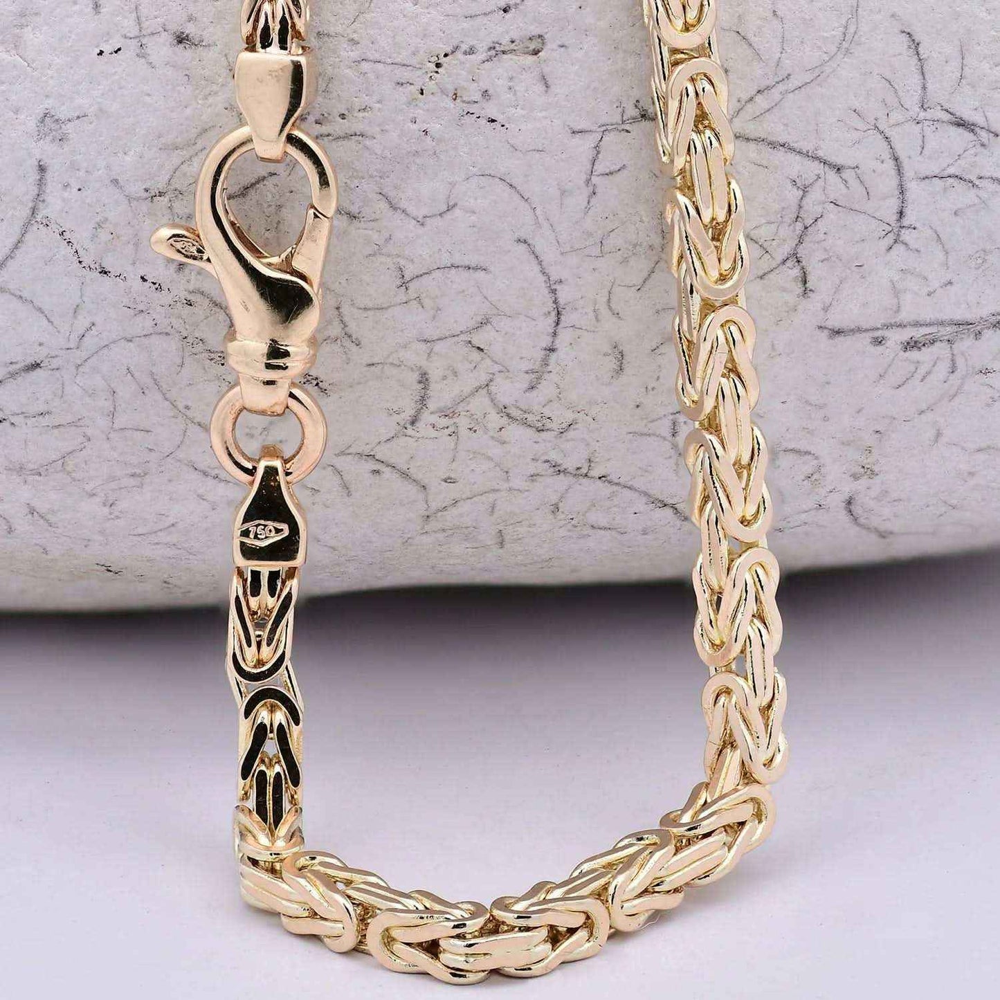 Goldkette Königskette Halskette Breite 3,0 mm massiv 750-18 Karat Gold