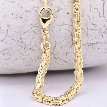Goldkette Königskette Halskette Breite 3,2 mm massiv 585-14 Karat Gold