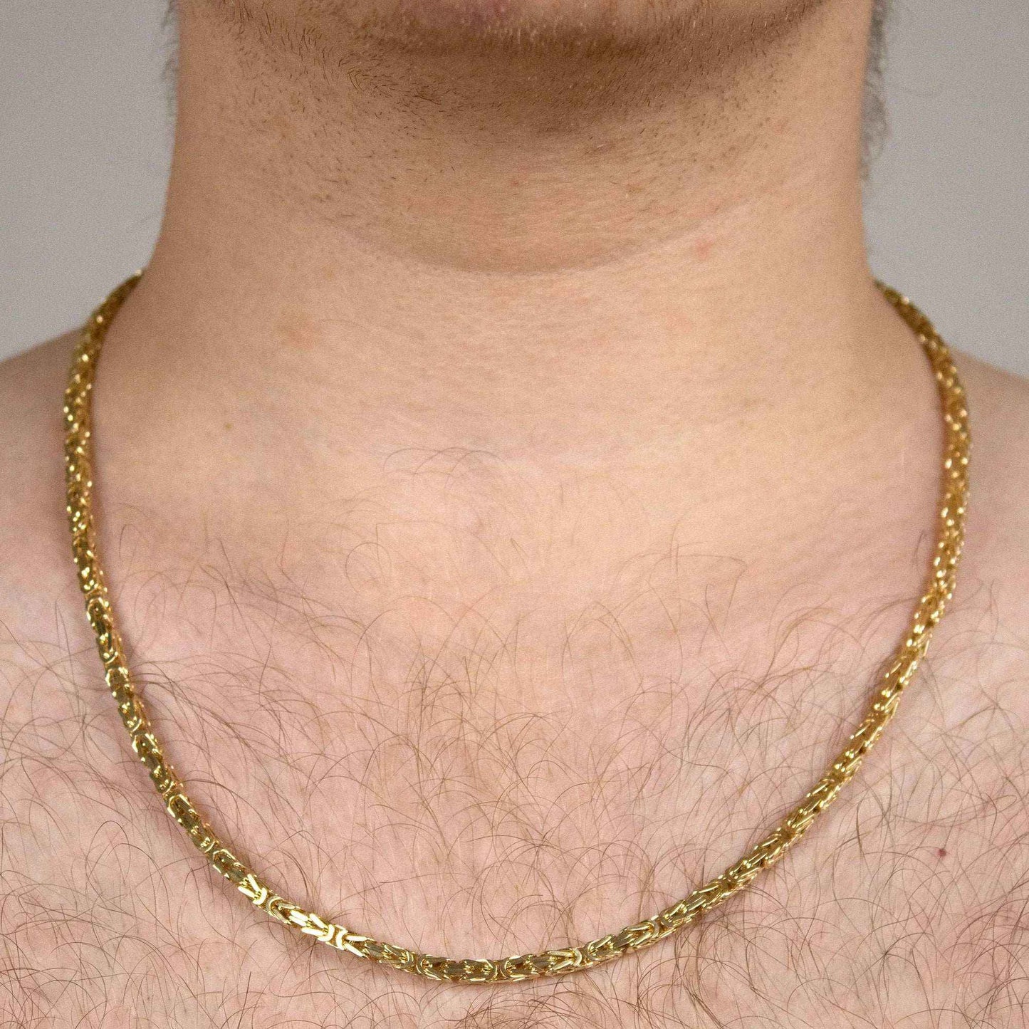 Goldkette Königskette Halskette Breite 3,2 mm massiv 585-14 Karat Gold