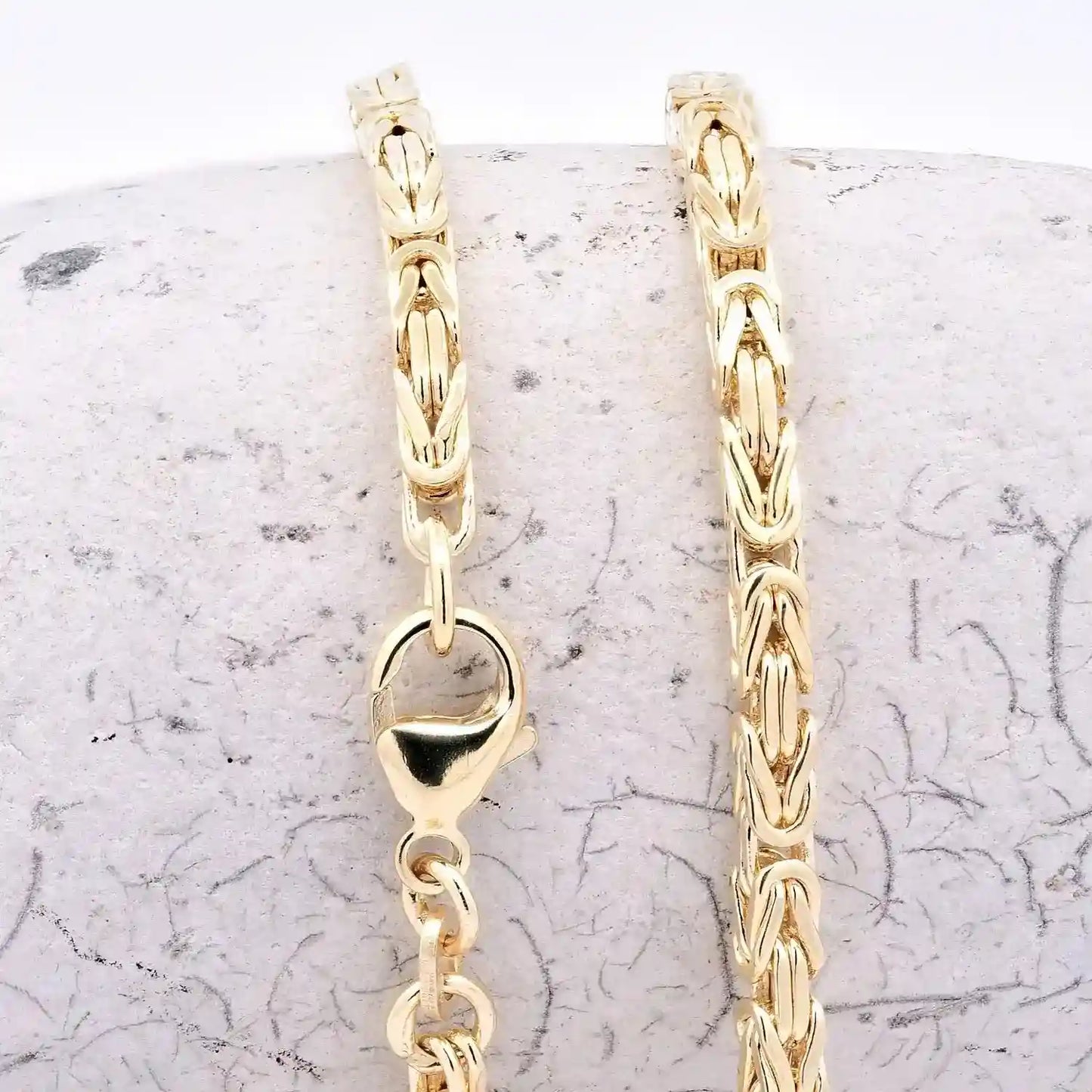 Goldkette Königskette Halskette Breite 3,2 mm massiv 585-14 Karat Gold