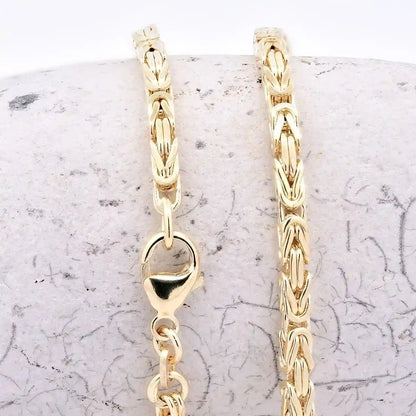 Goldkette Königskette Halskette Breite 3,2 mm massiv 585-14 Karat Gold