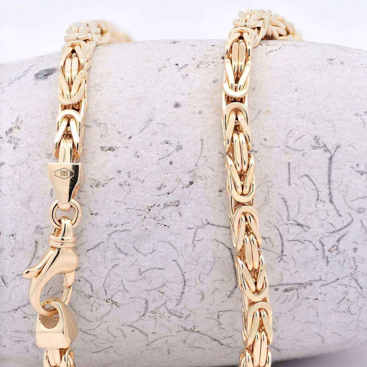 Goldkette Königskette Halskette Breite 3,5 mm massiv 585-14 Karat Gold