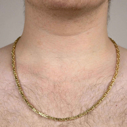Goldkette Königskette Halskette Breite 3,5 mm massiv 750-18 Karat Gold