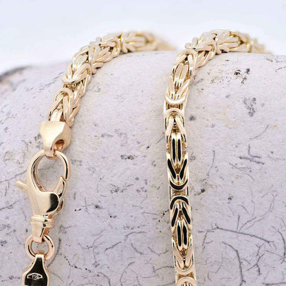 Goldkette Königskette Halskette Breite 3,5 mm massiv 750-18 Karat Gold