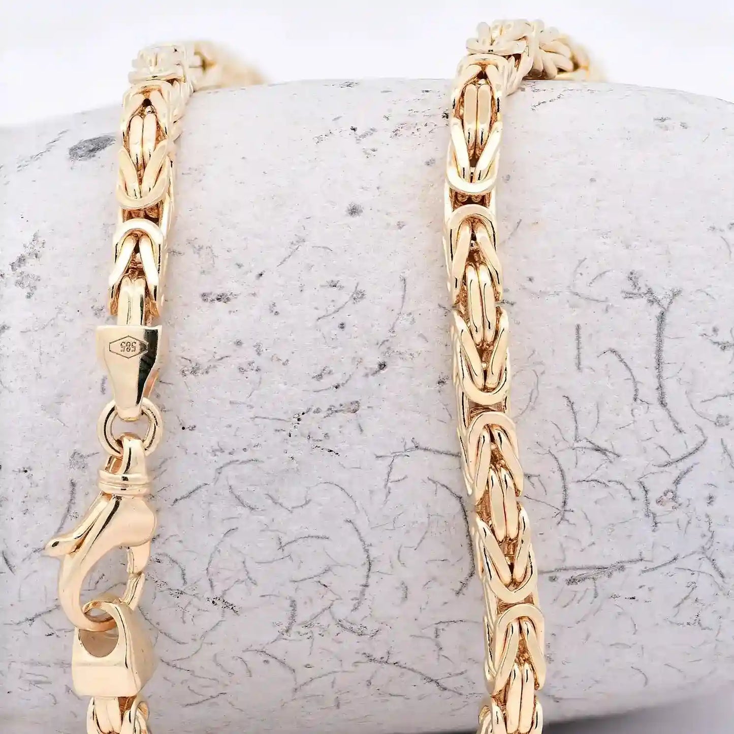 Goldkette Königskette Halskette Breite 4,0 mm massiv 585-14 Karat Gold