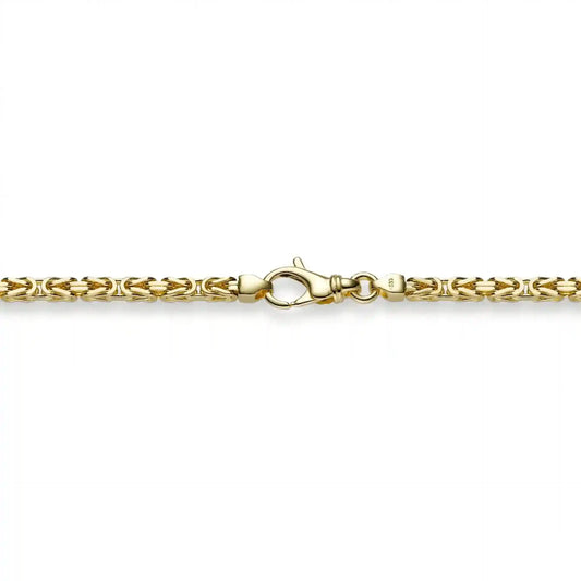 Goldkette Königskette Länge 21cm - Breite 3,0mm - 750-18 Karat Gold - Firma Holzenplotz - Silberketten-Goldketten.de 