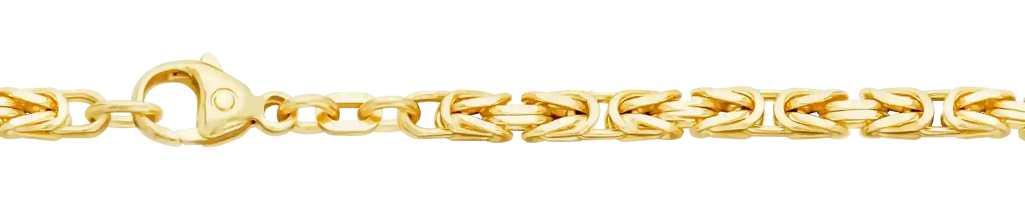 Goldkette Königskette Länge 21cm - Breite 3,2mm - 585-14 Karat Gold