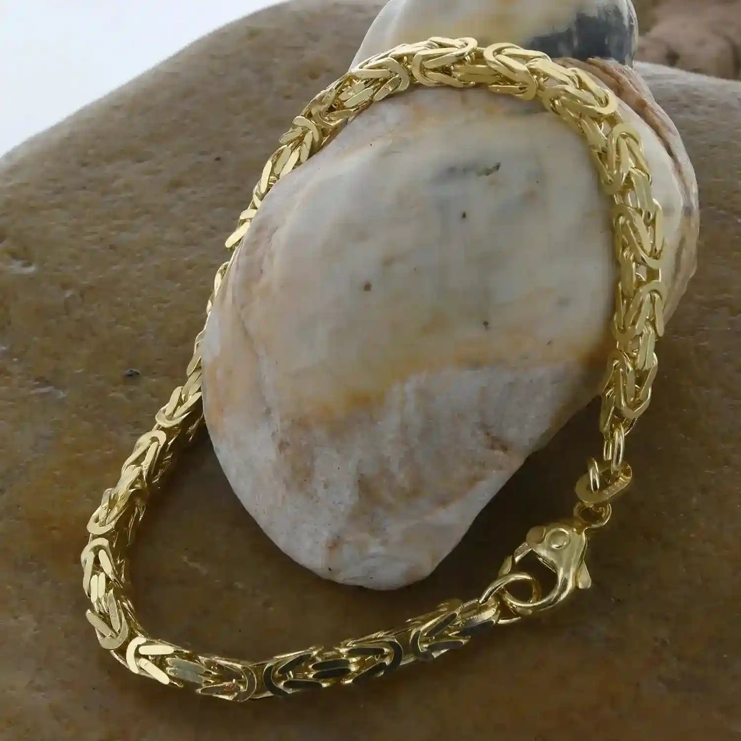 Goldkette Königskette Länge 21cm - Breite 3,2mm - 585-14 Karat Gold