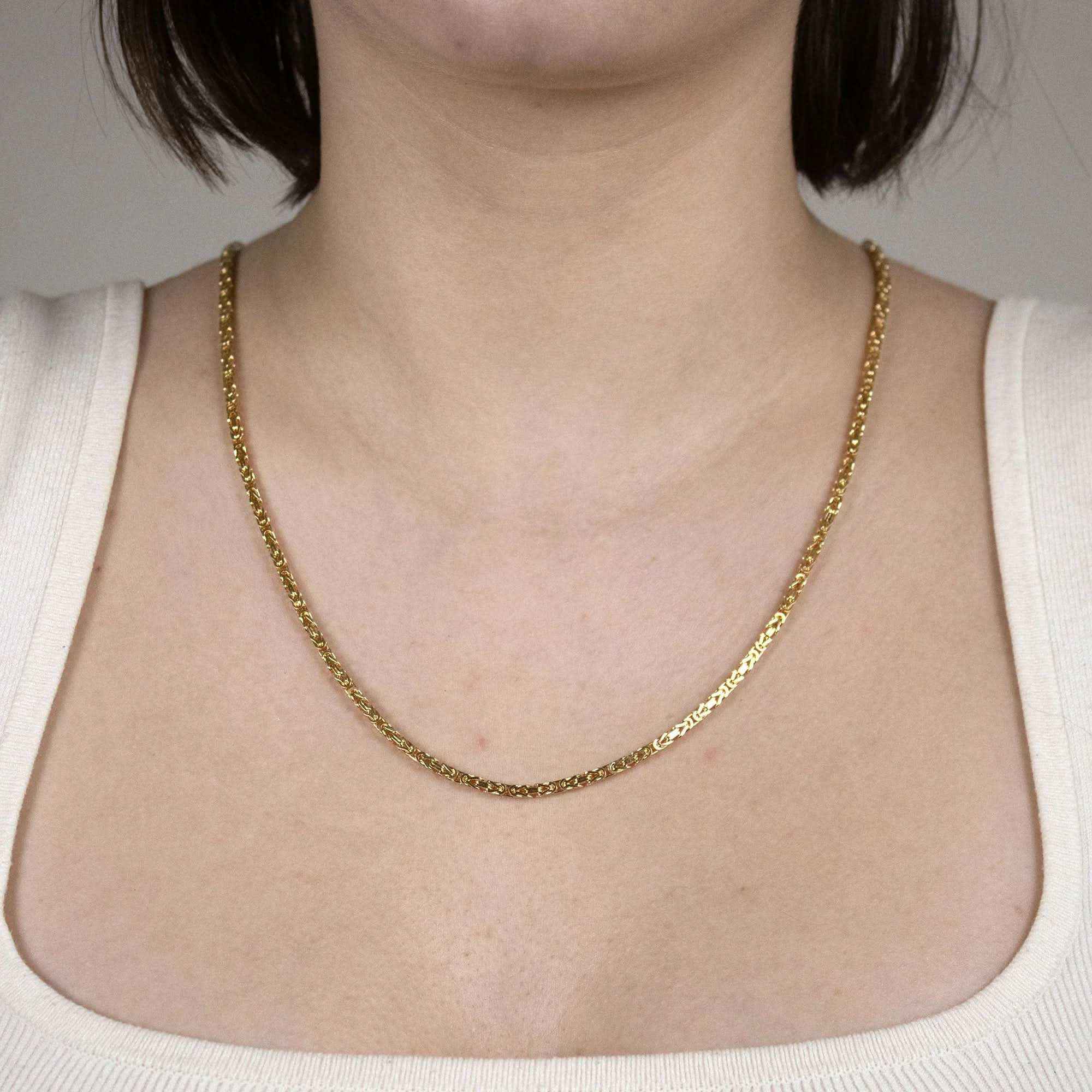 Goldkette Königskette Länge 45cm - Breite 2,5mm - 585-14 Karat Gold