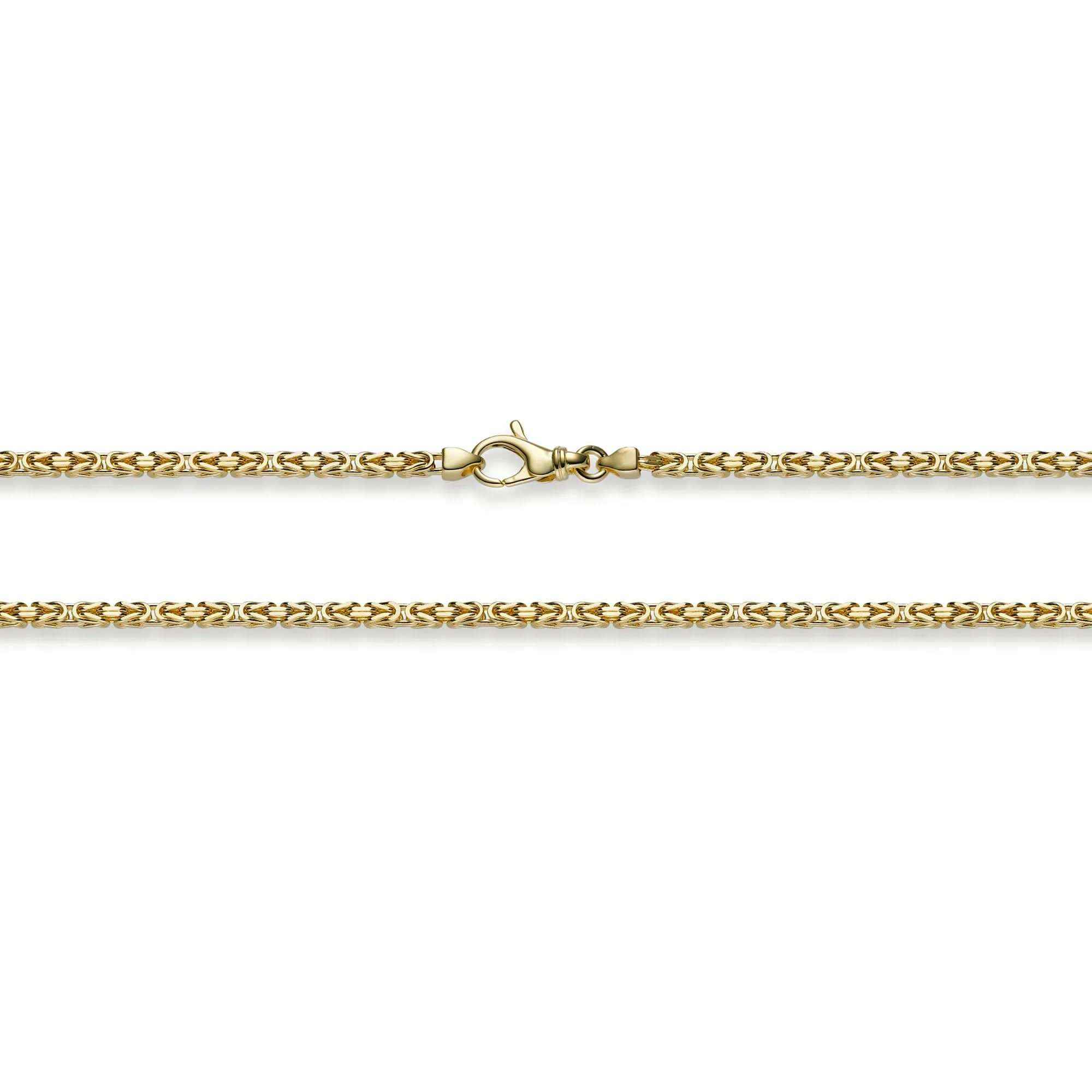 Goldkette Königskette Länge 45cm - Breite 2,5mm - 585-14 Karat Gold