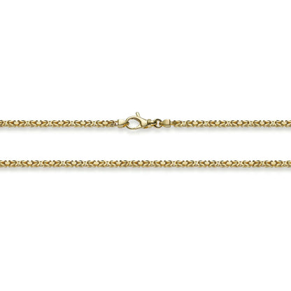 Goldkette Königskette Länge 45cm - Breite 2,5mm - 585-14 Karat Gold