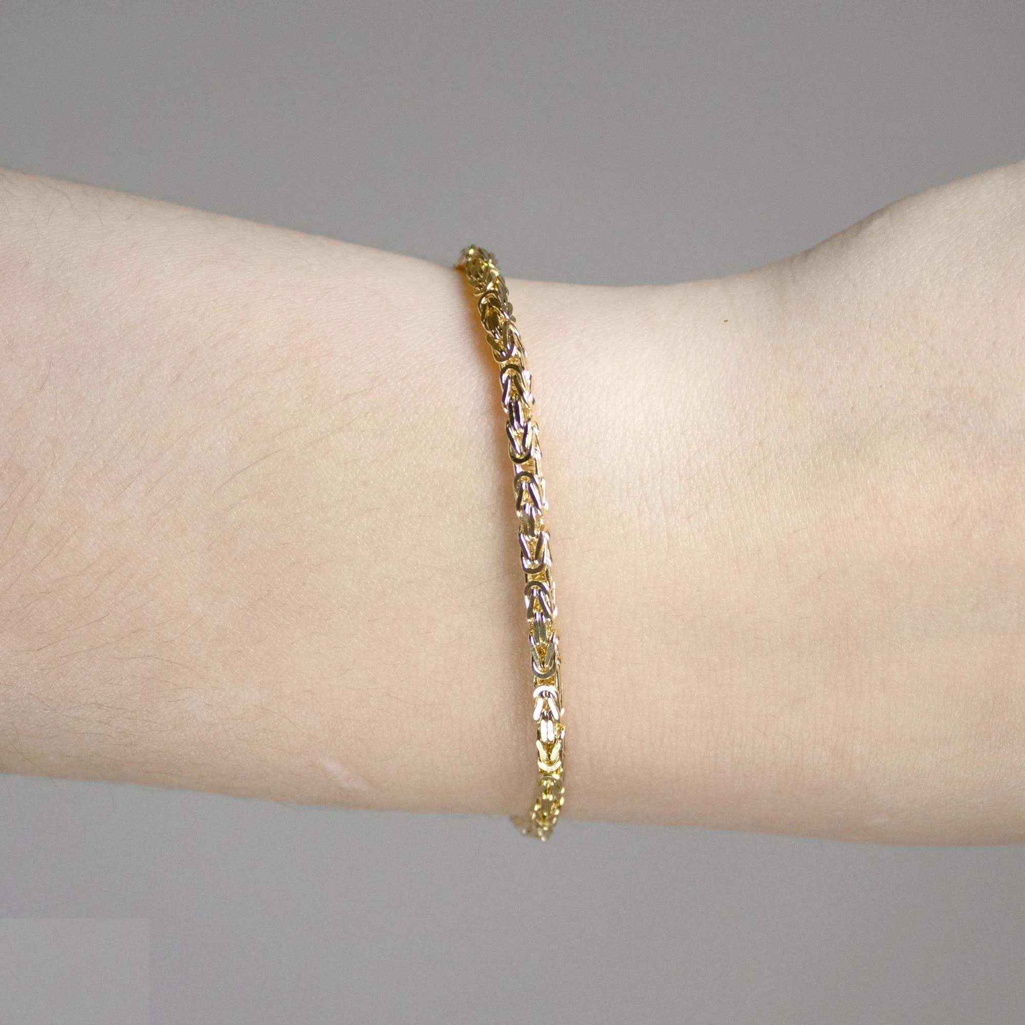 Goldkette Königskette Länge 45cm - Breite 2,5mm - 585-14 Karat Gold