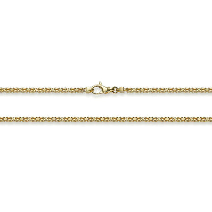 Goldkette Königskette Länge 45cm - Breite 2,5mm - 585-14 Karat Gold