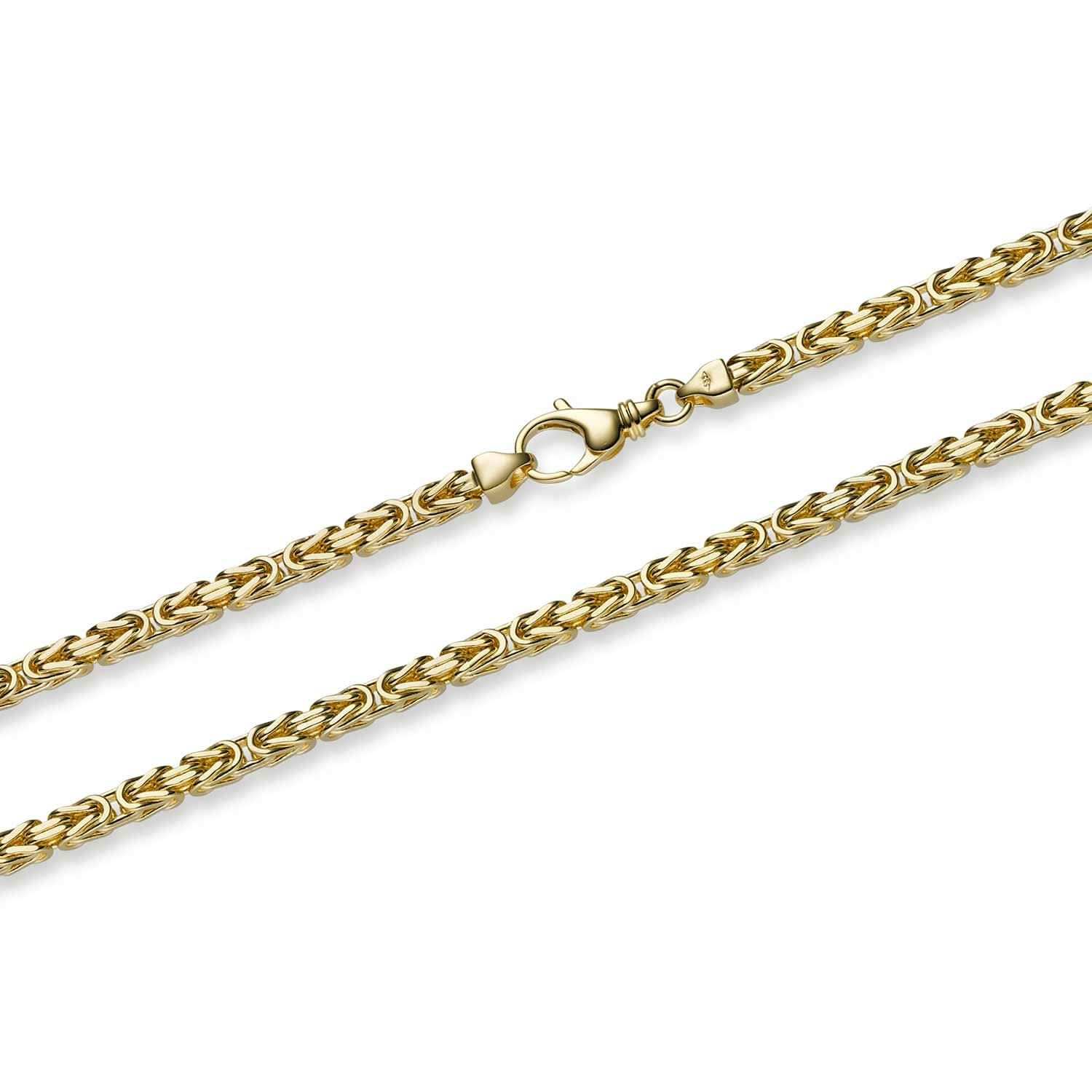 Goldkette Königskette Länge 45cm - Breite 3,5mm - 585 - 14 Karat Gold - Firma Holzenplotz - Silberketten - Goldketten.de