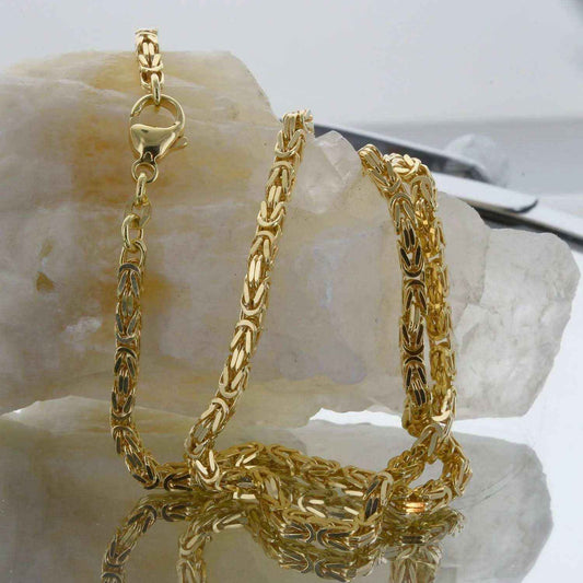 Goldkette Königskette Länge 50cm - Breite 3,0mm - 750-18 Karat Gold - Firma Holzenplotz - Silberketten-Goldketten.de 