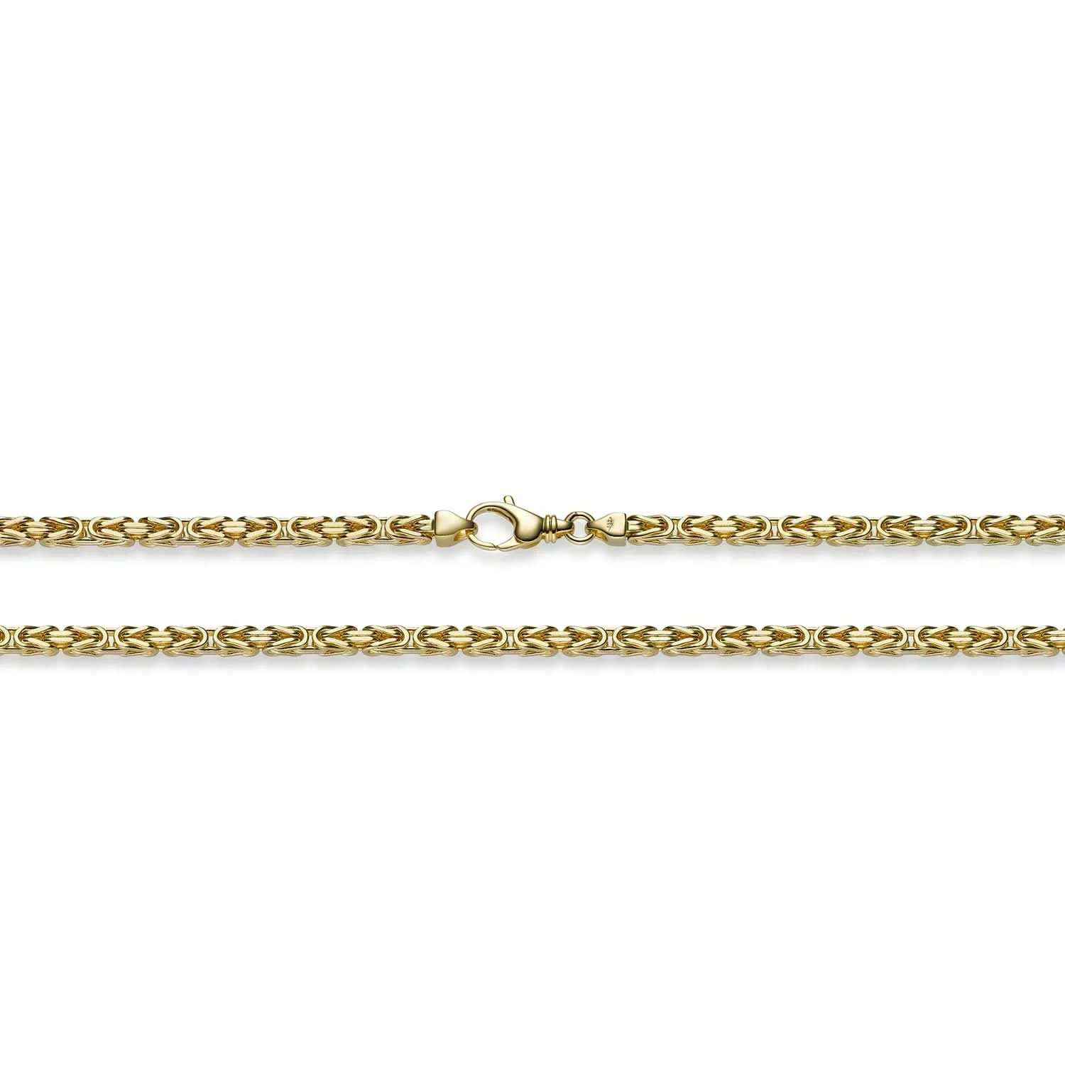 Goldkette Königskette Länge 55cm - Breite 3,5mm - 750-18 Karat Gold - Firma Holzenplotz - Silberketten-Goldketten.de 