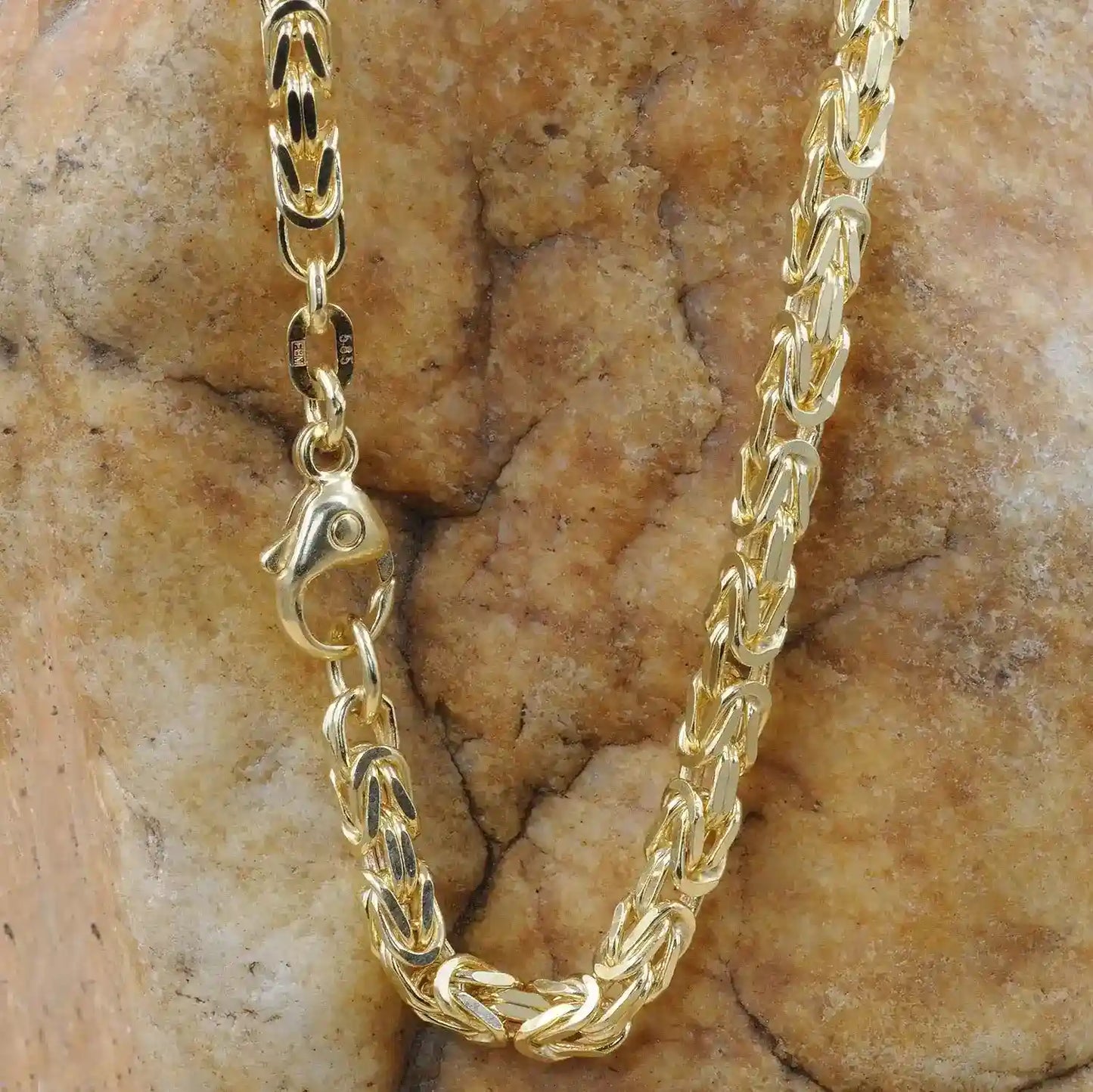 Goldkette Königskette Länge 60cm - Breite 3,2mm - 585-14 Karat Gold