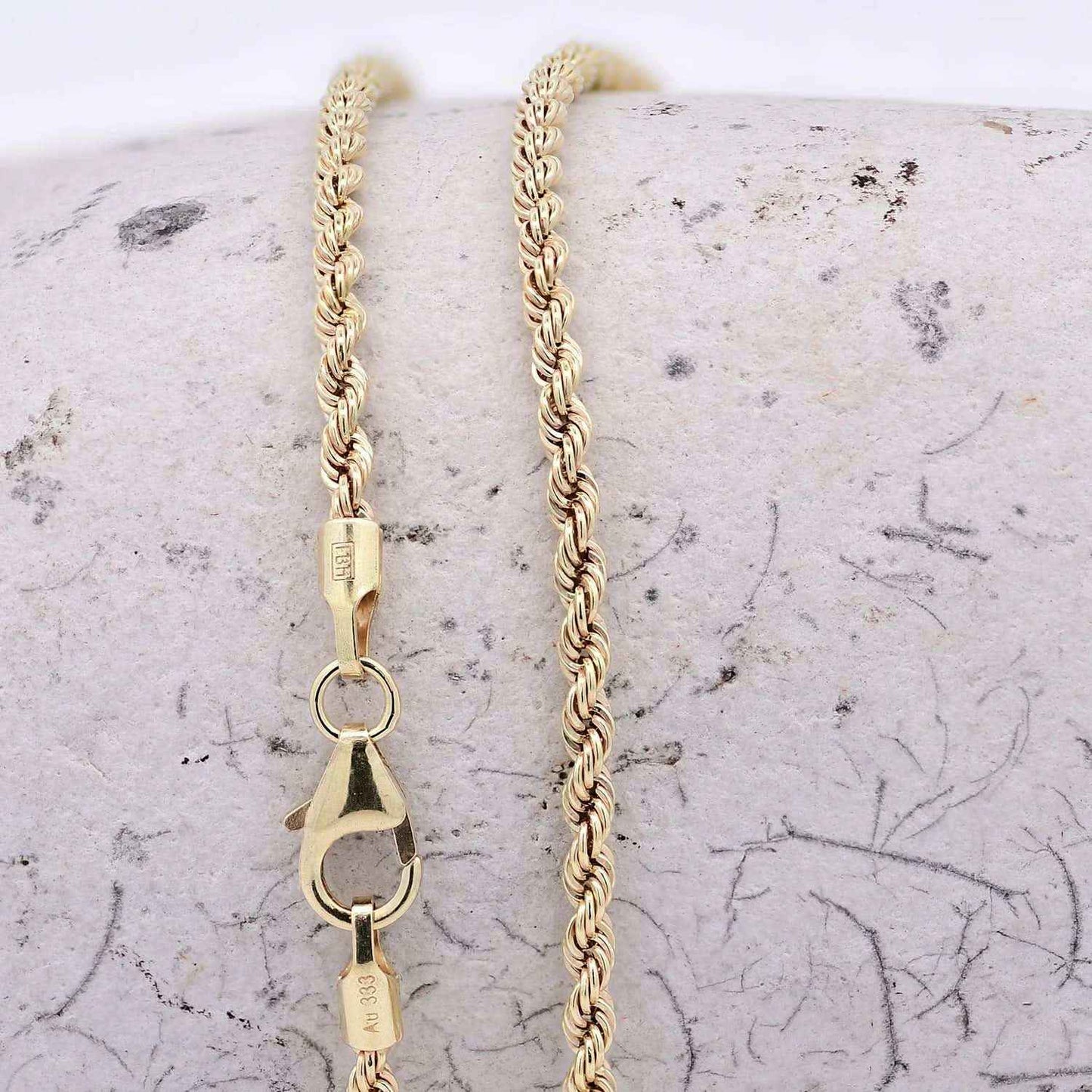 Goldkette Kordelkette hohl Halskette Breite 2,1 mm - 333-8 Karat Gold - Firma Holzenplotz - Silberketten-Goldketten.de 