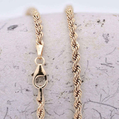 Goldkette Kordelkette hohl Halskette Breite 2,7 mm - 585-14 Karat Gold - Firma Holzenplotz - Silberketten-Goldketten.de 