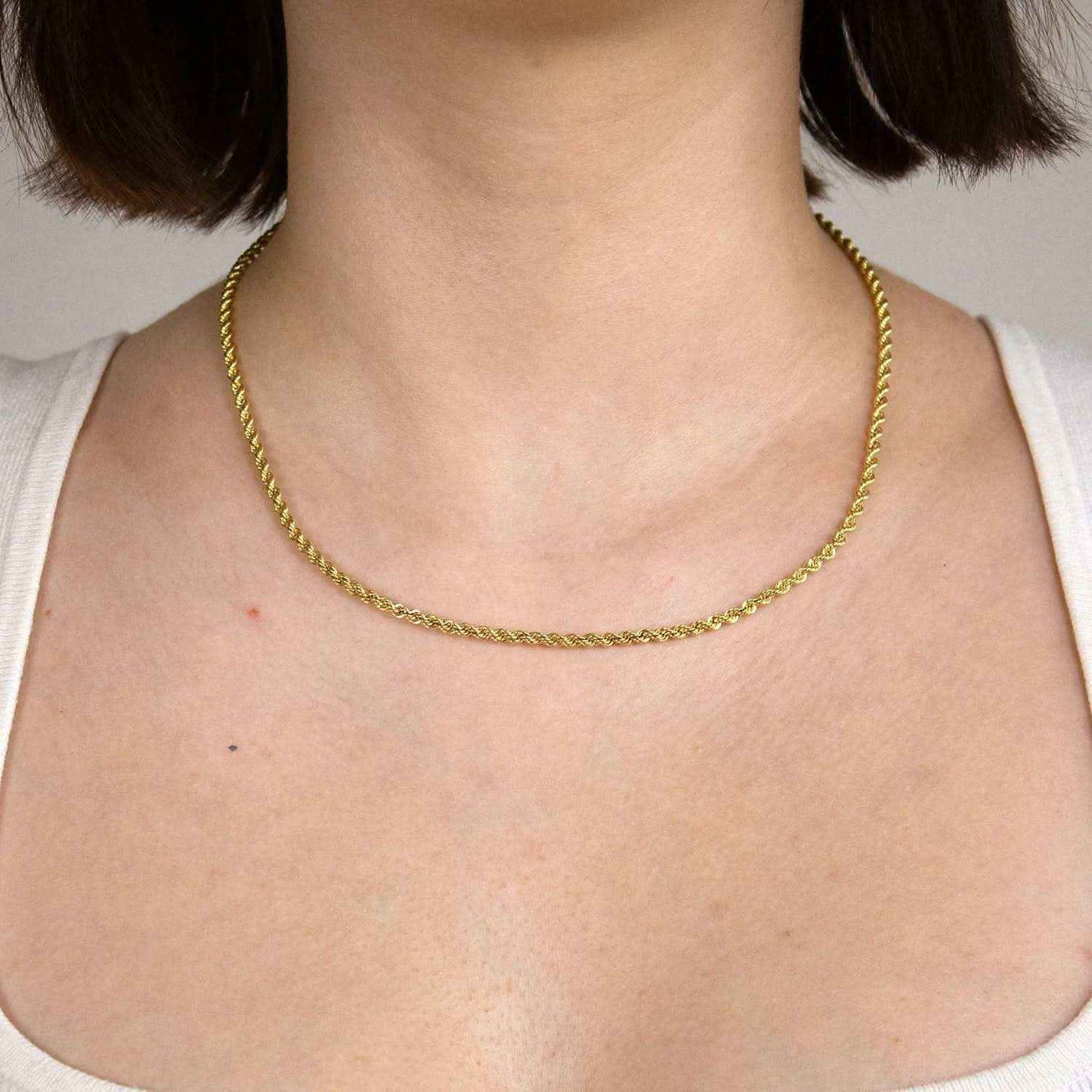 Goldkette Kordelkette hohl Halskette Breite 2,7 mm - 585-14 Karat Gold - Firma Holzenplotz - Silberketten-Goldketten.de 