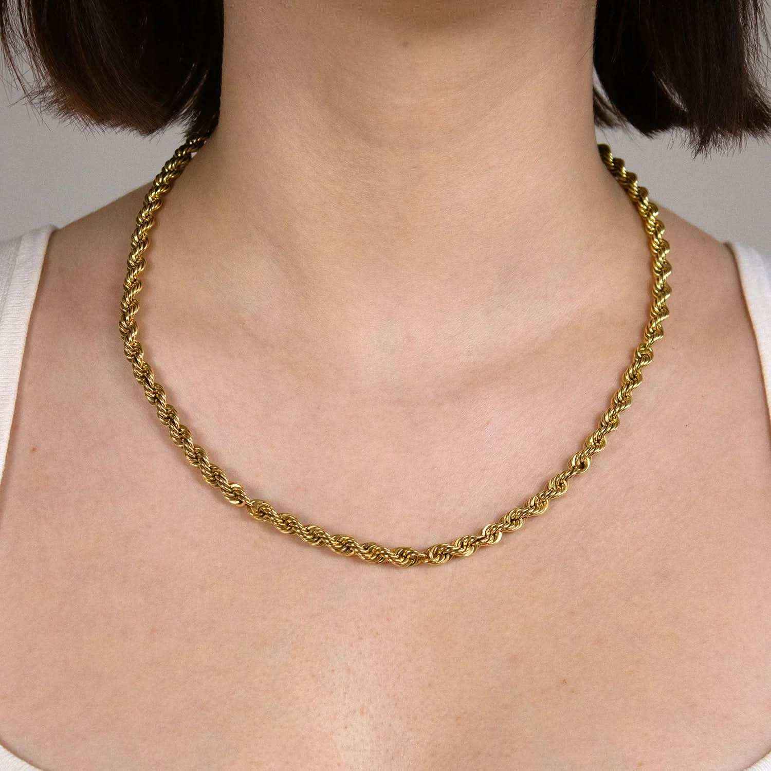 Goldkette Kordelkette hohl Halskette Breite 4,5 mm - 333-8 Karat Gold - Firma Holzenplotz - Silberketten-Goldketten.de 