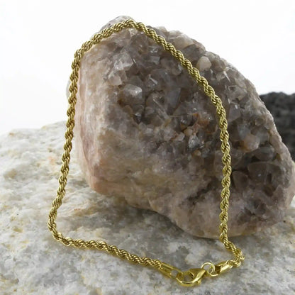 Goldkette Kordelkette Länge 21cm - Breite 2,1mm - 333-8 Karat Gold