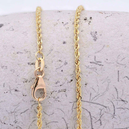 Goldkette Kordelkette massiv Halskette 750-18 Karat Gold Breite 1,7 mm