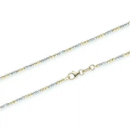 Goldkette Kugelkette diamantiert 1,8mm 585-14 Karat Gelbgold Weißgold - Firma Holzenplotz - Silberketten-Goldketten.de 