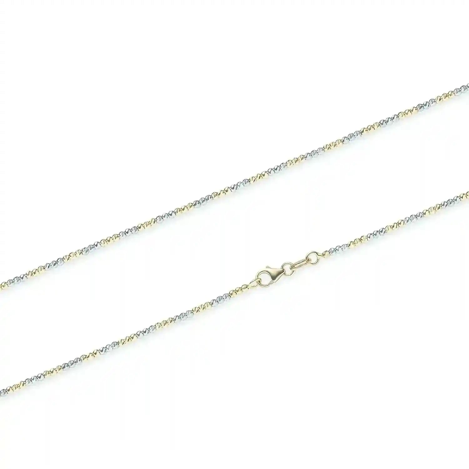 Goldkette Kugelkette diamantiert 1,8mm 585-14 Karat Gelbgold Weißgold - Firma Holzenplotz - Silberketten-Goldketten.de 