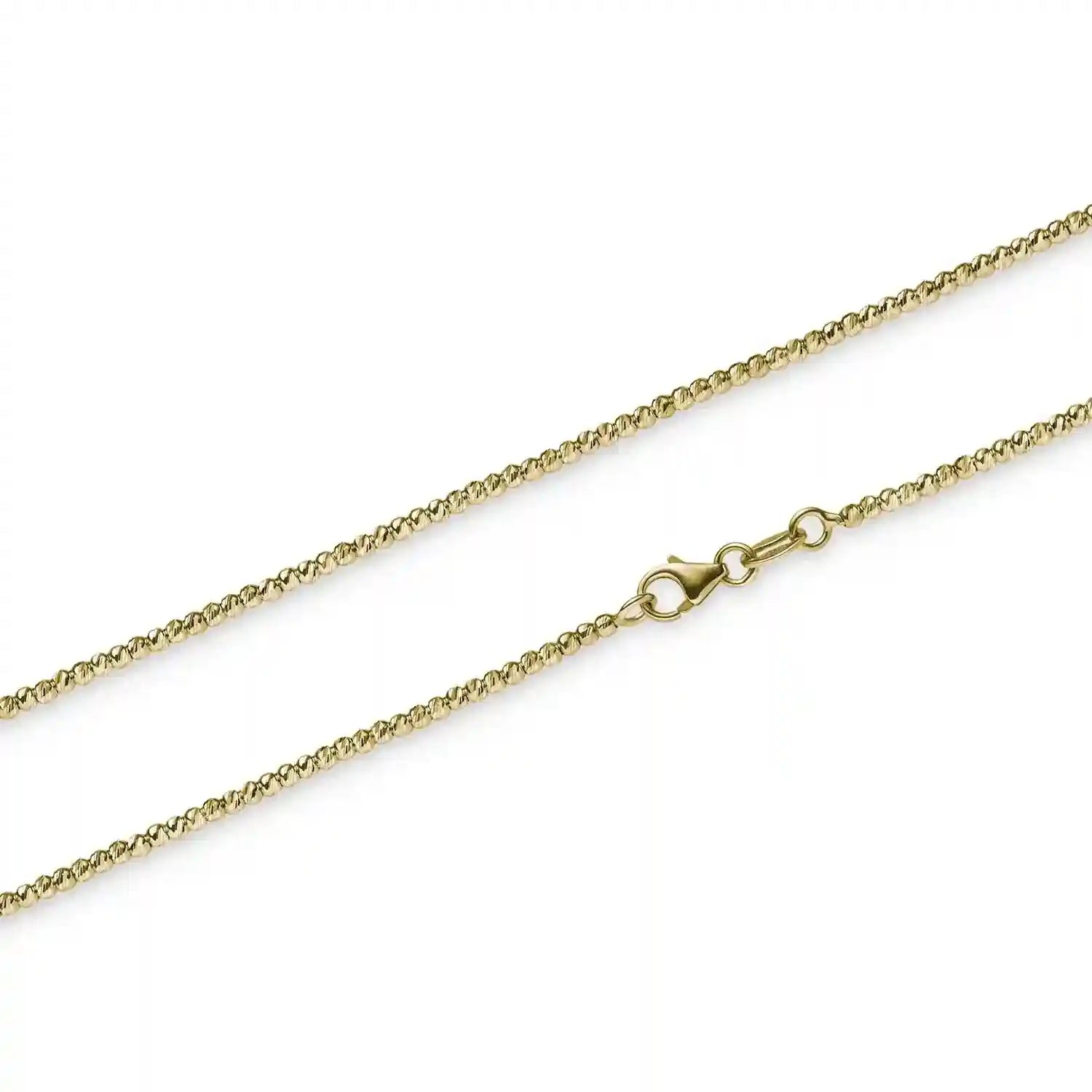Goldkette Kugelkette diamantiert Breite 1,8mm massiv 585-14 Karat Gold - Firma Holzenplotz - Silberketten-Goldketten.de 