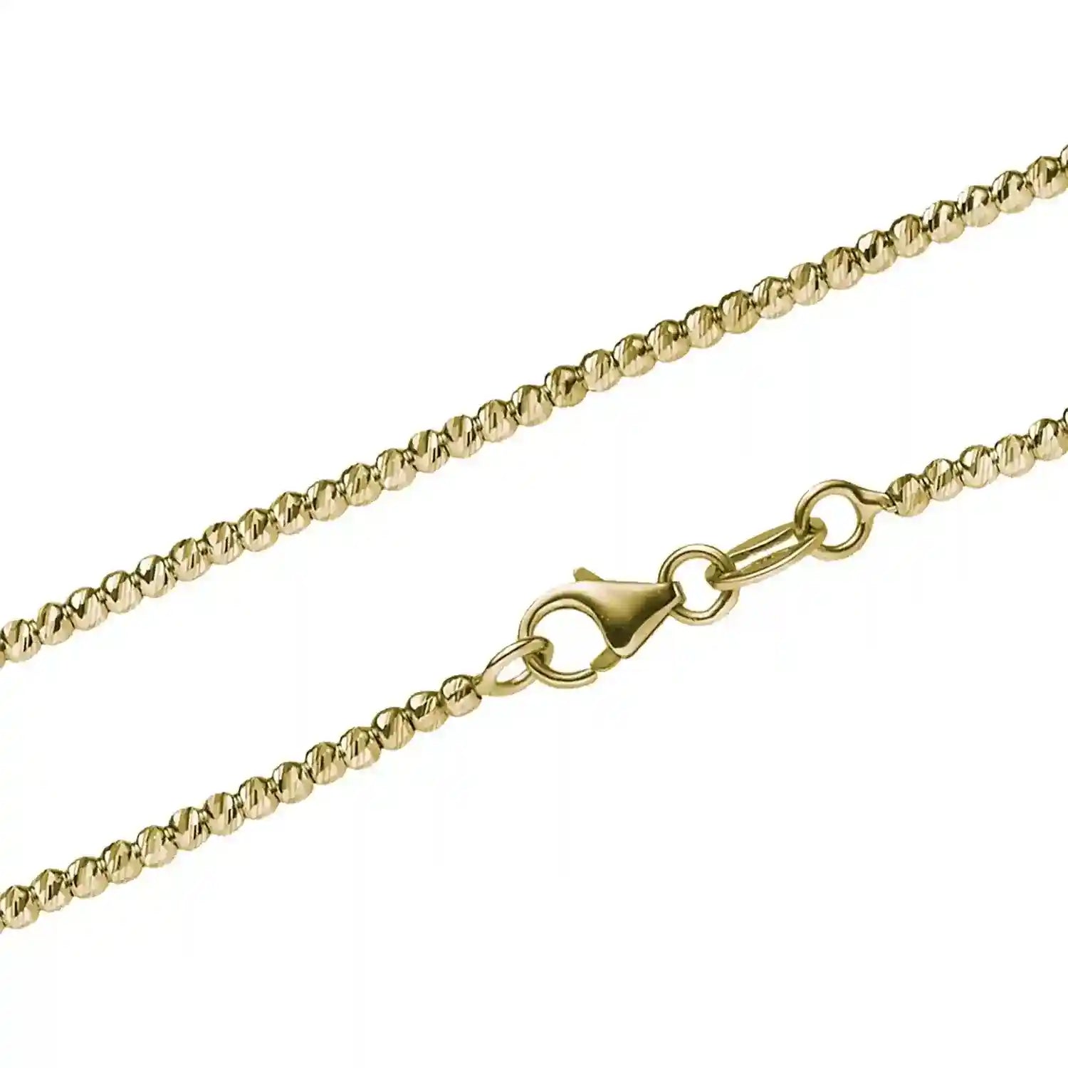 Goldkette Kugelkette diamantiert Breite 1,8mm massiv 585-14 Karat Gold - Firma Holzenplotz - Silberketten-Goldketten.de 
