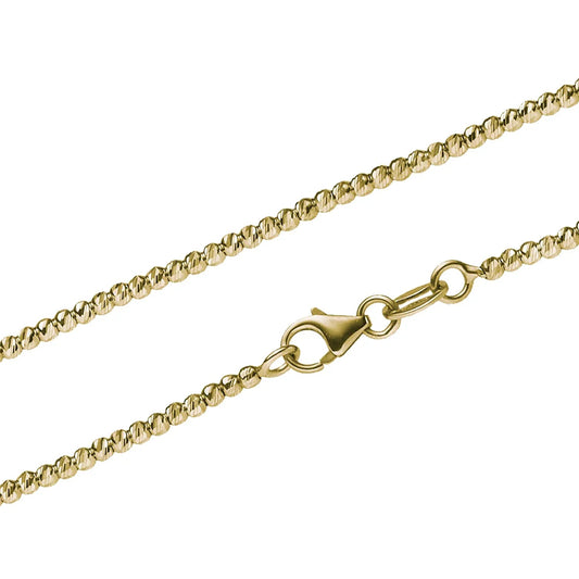 Goldkette Kugelkette diamantiert Breite 1,8mm massiv 585 - 14 Karat Gold - Firma Holzenplotz - Silberketten - Goldketten.de