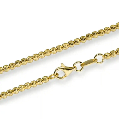 Goldkette Kugelkette diamantiert Breite 2,2mm massiv 585-14 Karat Gold - Firma Holzenplotz - Silberketten-Goldketten.de 