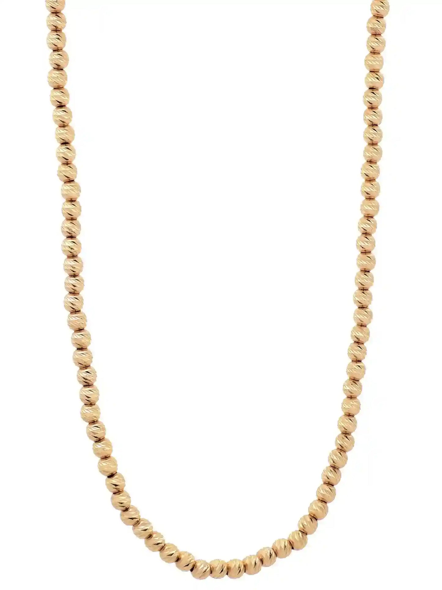 Goldkette Kugelkette diamantiert Breite 2,2mm massiv 585-14 Karat Gold - Firma Holzenplotz - Silberketten-Goldketten.de 