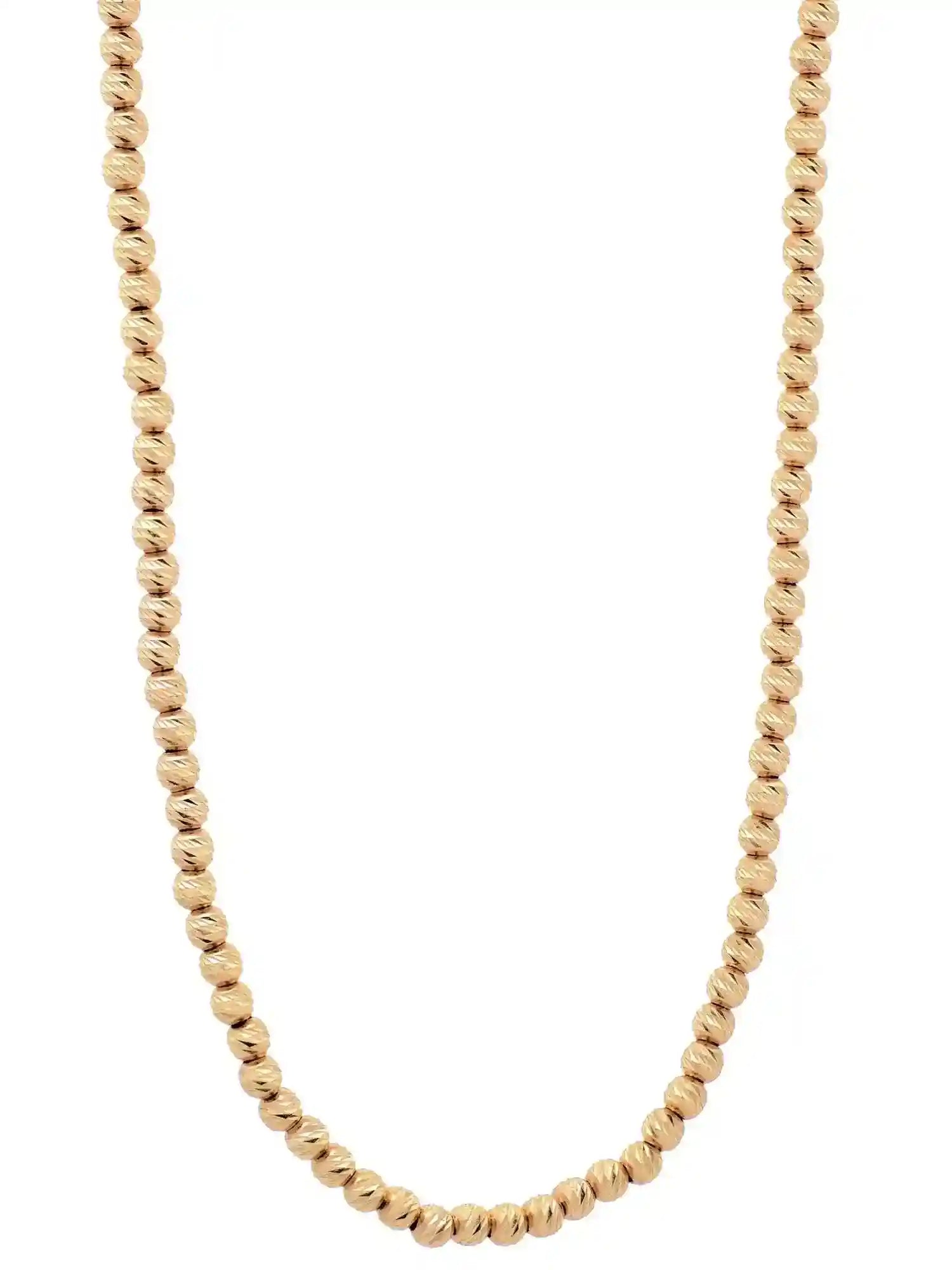 Goldkette Kugelkette diamantiert Breite 2,2mm massiv 585-14 Karat Gold - Firma Holzenplotz - Silberketten-Goldketten.de 