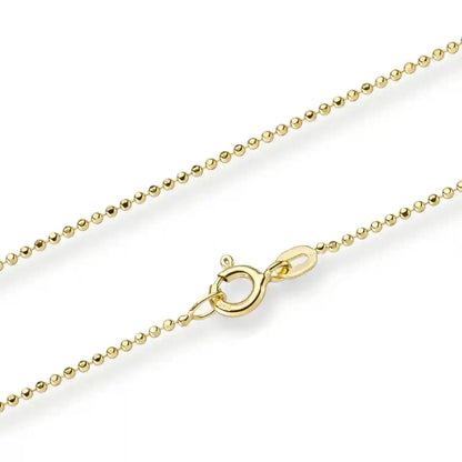 Goldkette Kugelkette Halskette Breite 1 mm massiv 585-14 Karat Gold - Firma Holzenplotz - Silberketten-Goldketten.de 