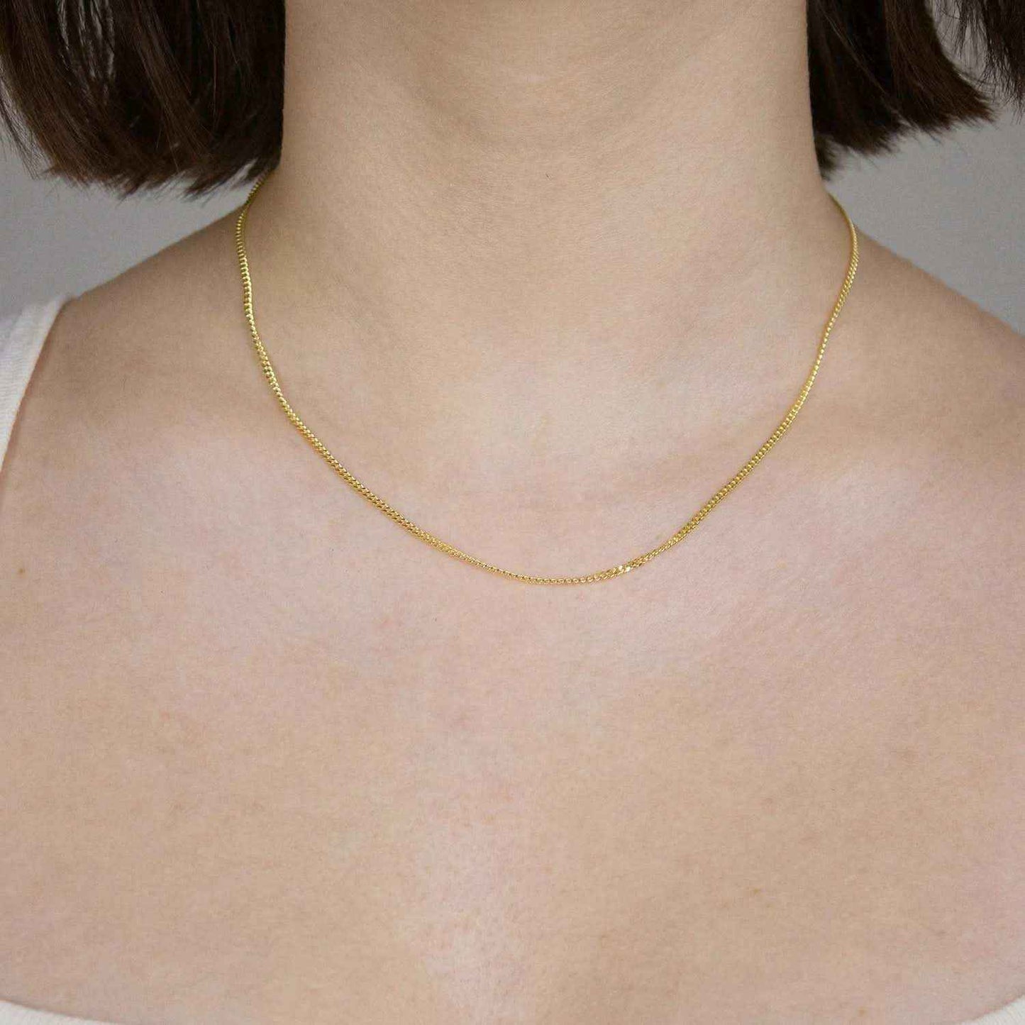 Goldkette Panzerkette 1,7mm 333 - 585 - 750 Gold oder Silber vergoldet