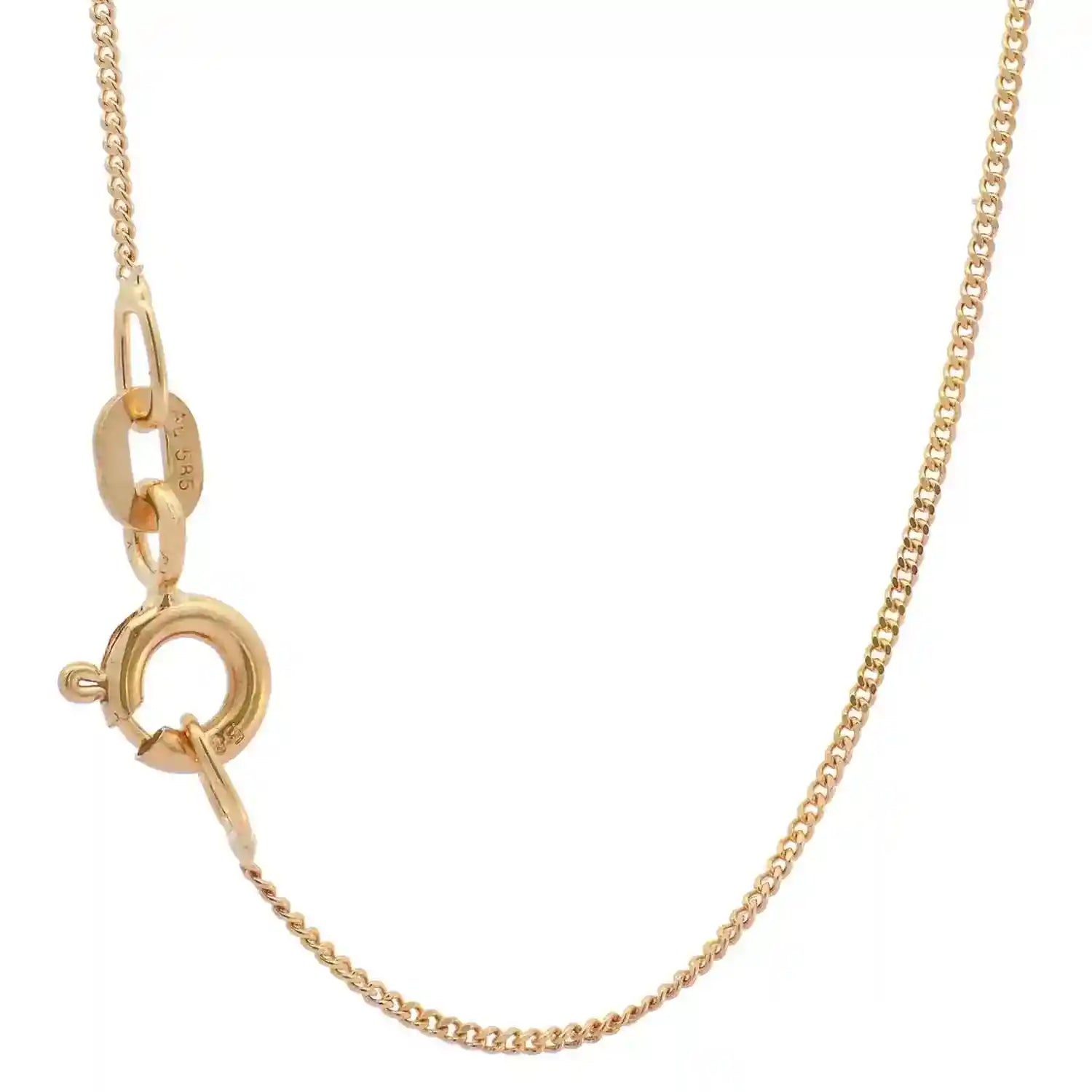 Filigrane feine Goldkette Panzerkette Breite 0,8mm - 585-14 Karat Gold
