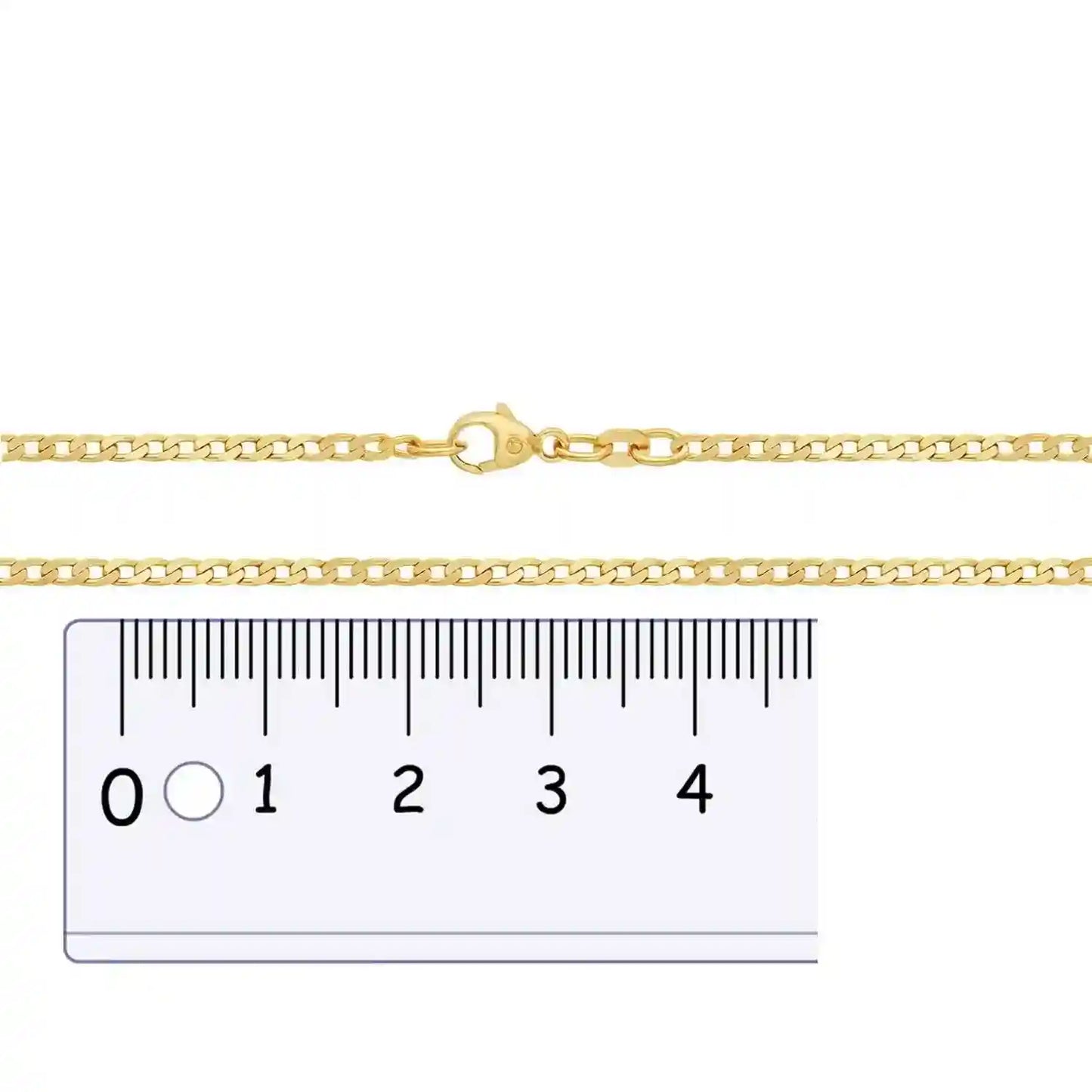 Goldkette Panzerkette Breite 2,1mm weit - 333-8 Karat Gold - Firma Holzenplotz - Silberketten-Goldketten.de 