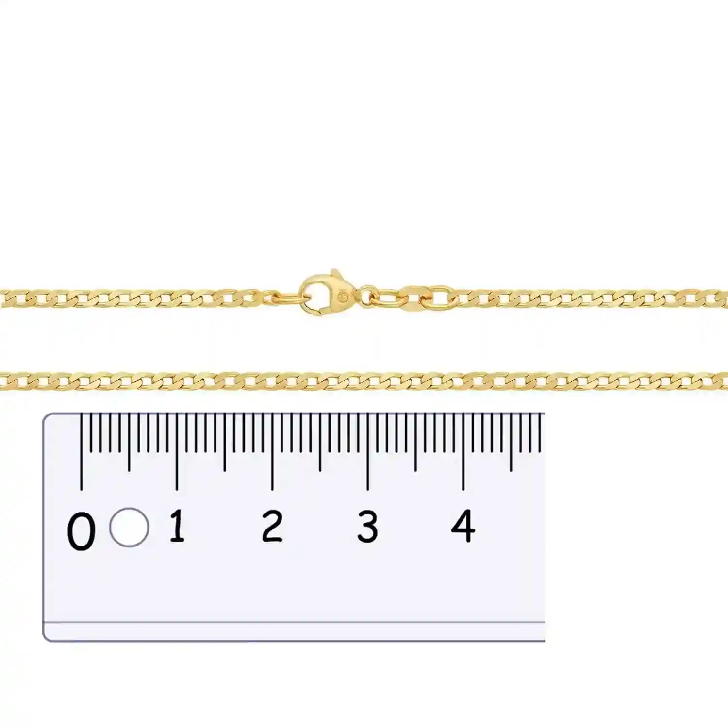 Goldkette Panzerkette Breite 2,1mm weit - 333-8 Karat Gold - Firma Holzenplotz - Silberketten-Goldketten.de 