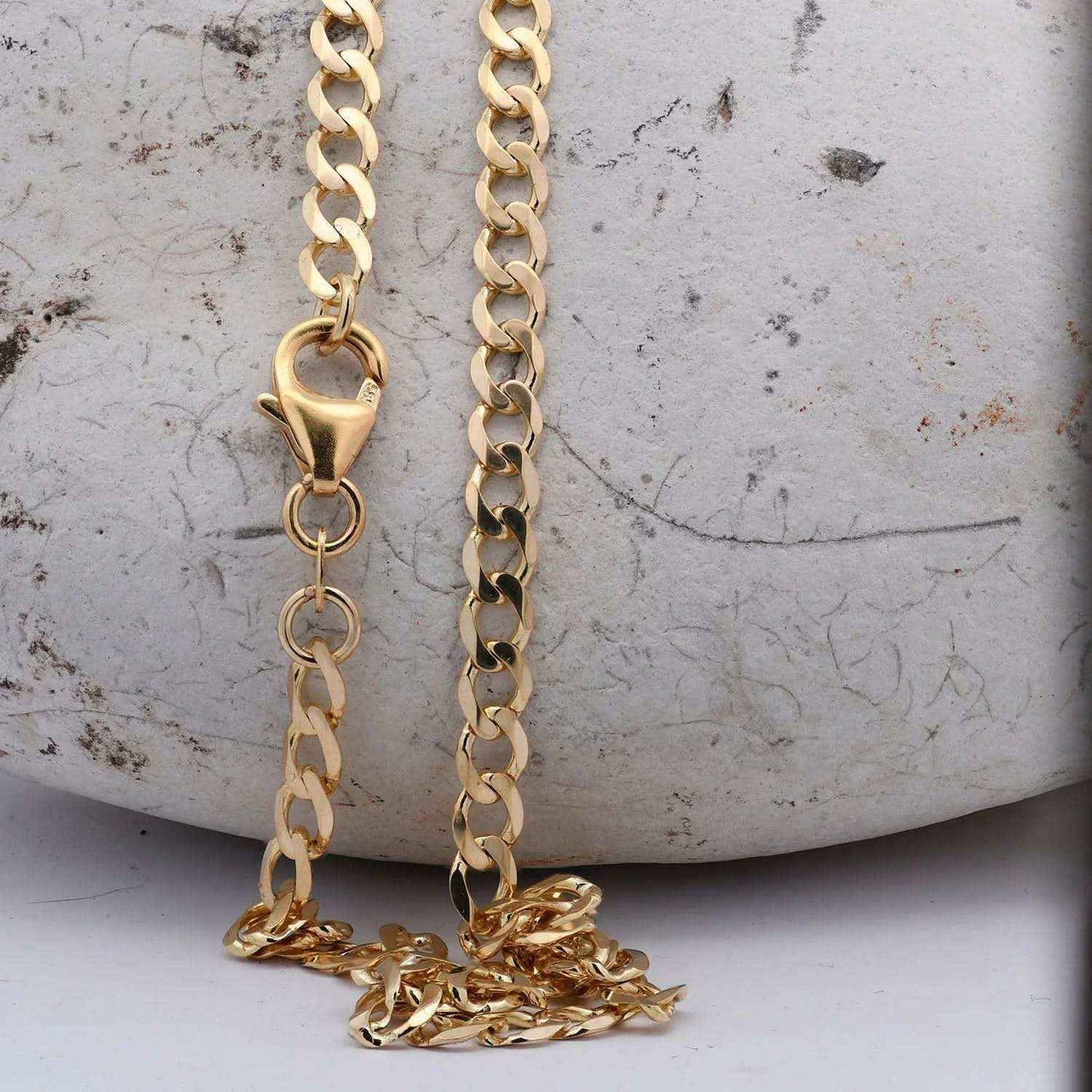 Goldkette Panzerkette Breite 3,9mm - 585-14 Karat Gold