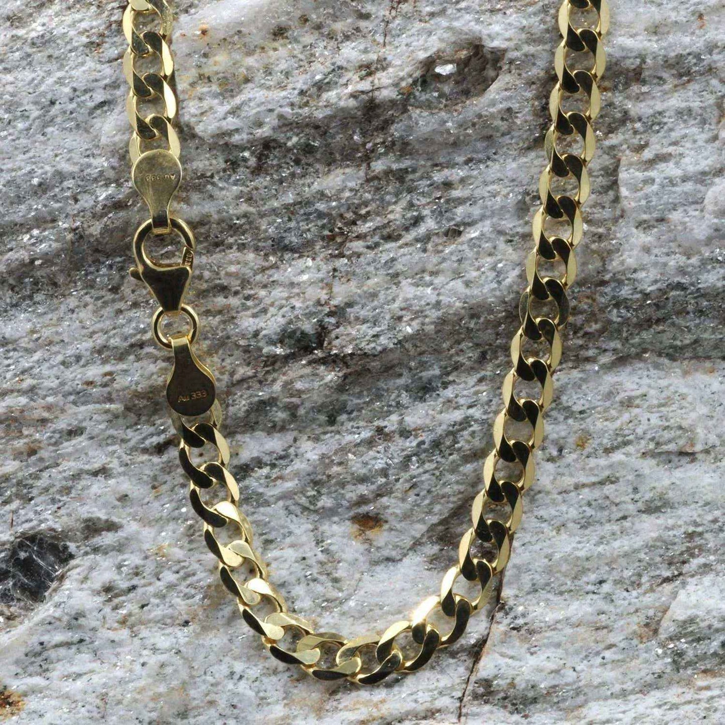 5,0 mm weit 585 14 Karat Gold Halskette Panzerkette massiv Gold hochwertige Goldkette  Länge frei wählbar