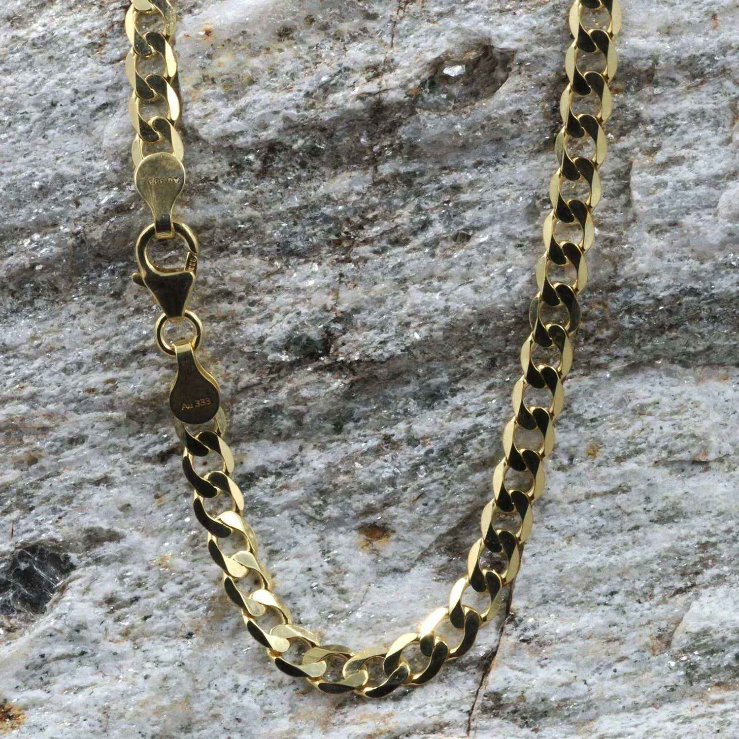 5,0 mm weit 585 14 Karat Gold Halskette Panzerkette massiv Gold hochwertige Goldkette  Länge frei wählbar