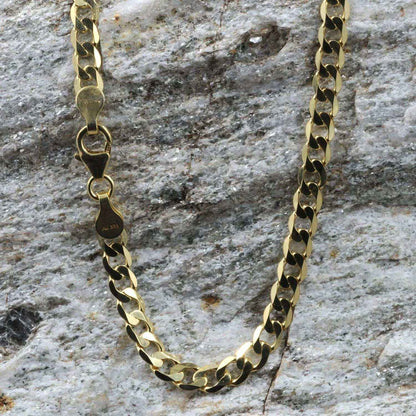 5,0 mm weit 585 14 Karat Gold Halskette Panzerkette massiv Gold hochwertige Goldkette  Länge frei wählbar