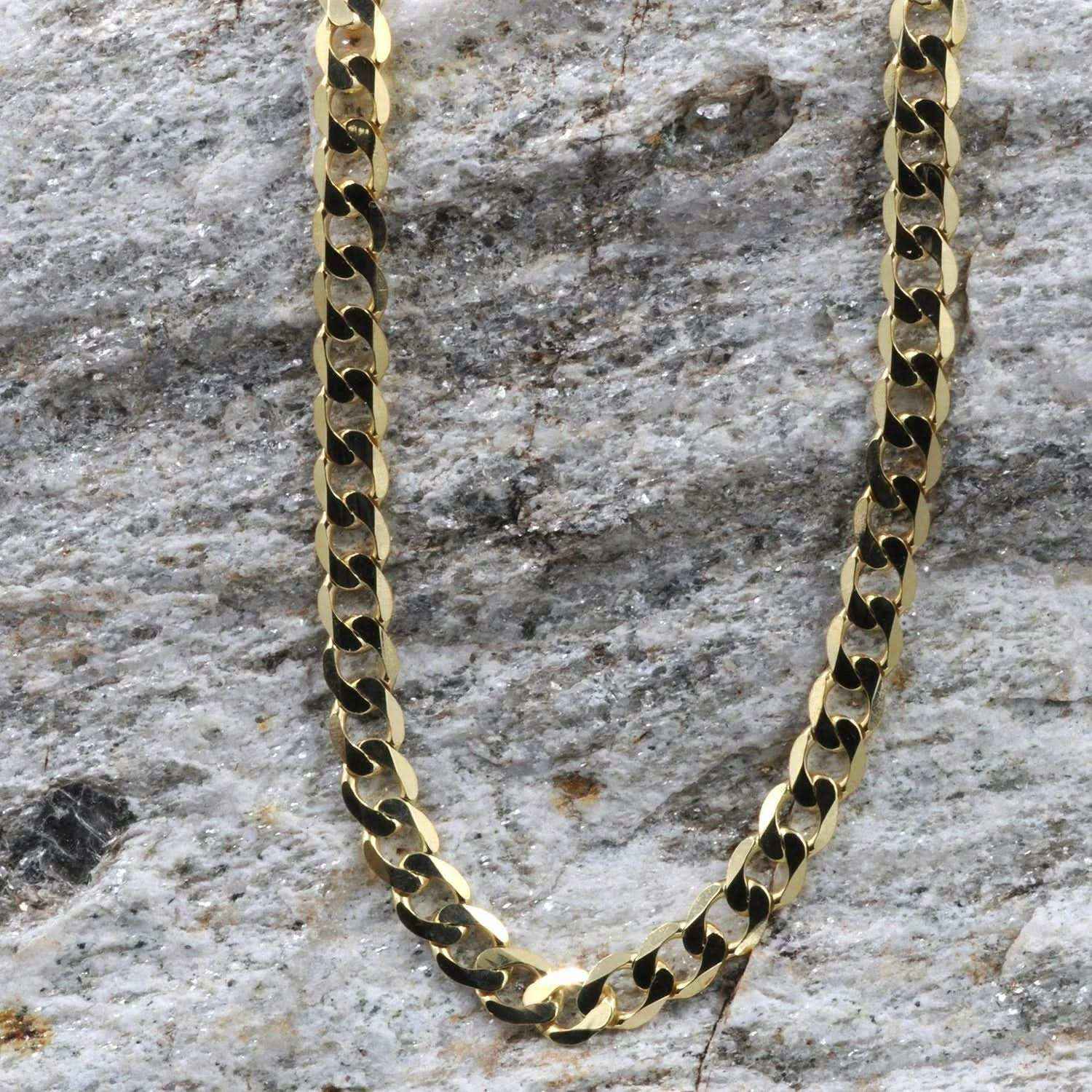5,0 mm weit 585 14 Karat Gold Halskette Panzerkette massiv Gold hochwertige Goldkette  Länge frei wählbar