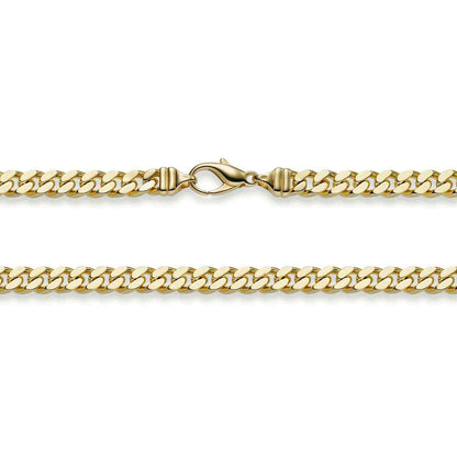 6,0 mm 70 cm 585 - 14 Karat Gold Halskette Panzerkette 4-seitig diamantiert massiv Gold hochwertige Goldkette 88,8 g