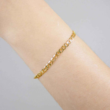 Goldkette Panzerkette Halskette 3,9 mm weit massiv 333 - 8 Karat Gold - Firma Holzenplotz - Silberketten-Goldketten.de 