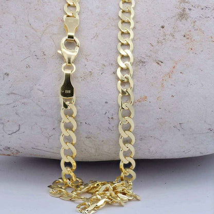 Goldkette Panzerkette Halskette 3,9 mm weit massiv 333 - 8 Karat Gold - Firma Holzenplotz - Silberketten-Goldketten.de 