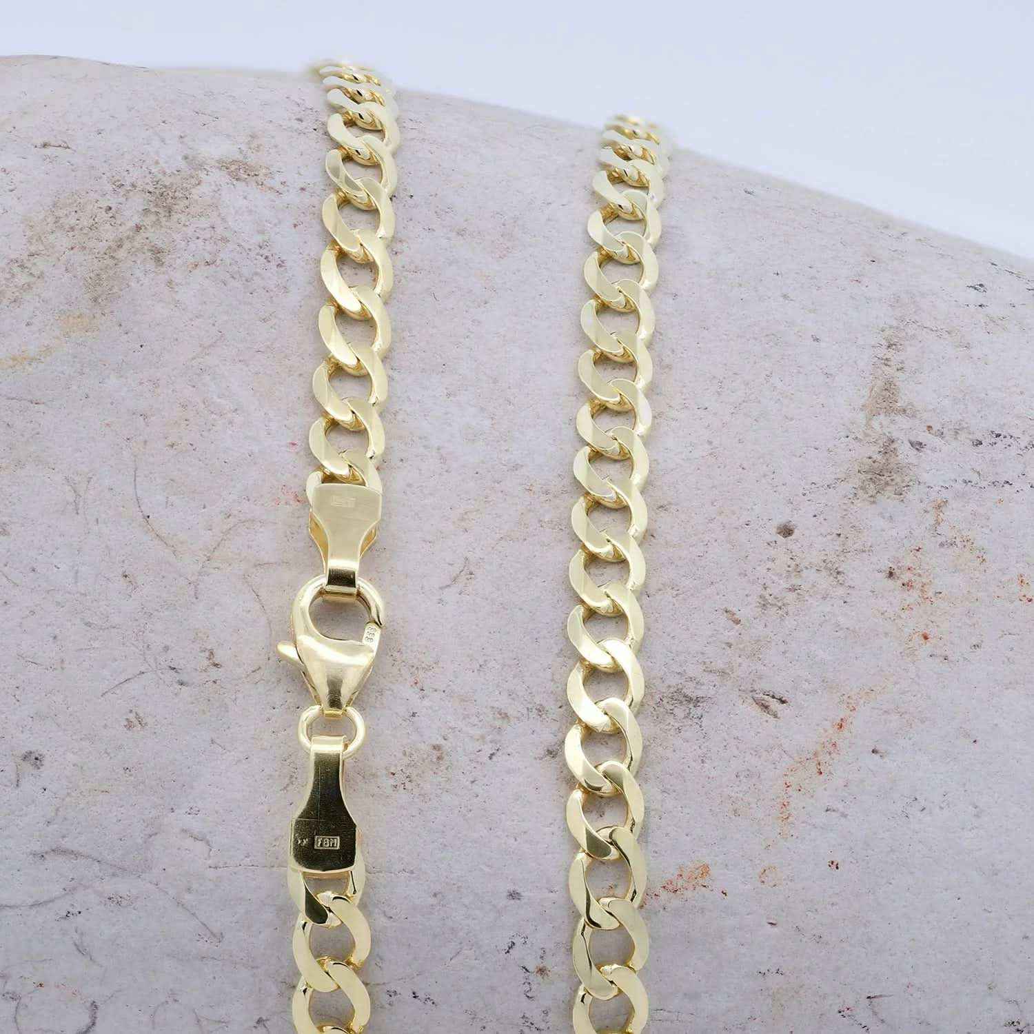Goldkette Panzerkette Halskette 3,9 mm weit massiv 333 - 8 Karat Gold - Firma Holzenplotz - Silberketten-Goldketten.de 
